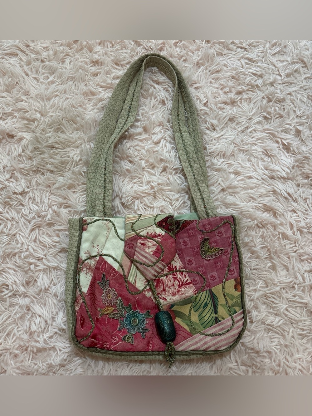 Vintage Y2K mini patchwork purse